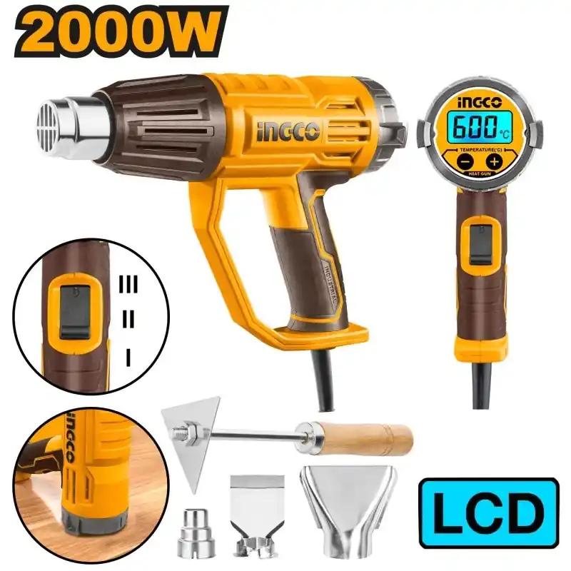 Koop Vandaag Pistola termica termosoffiatore con LCD 2000 W HG200058 25260
